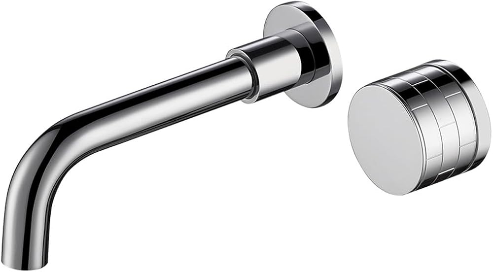 Mqokza Brushed Gold Into The Wall Basin Faucet Hot and Cold Embedded Bathroom Basin Copper Faucet (Color : E, Size : Uniform Size)