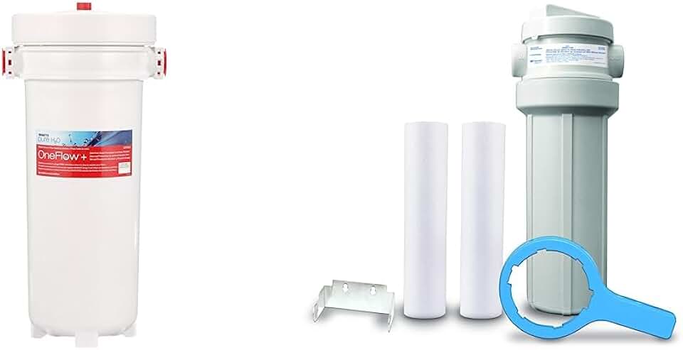 Watts OFPSYS OneFlow Plus Whole House Water Filter System & Water Softener + Watts Premier Whole House 50-Micron Sediment Water Filtration Kit