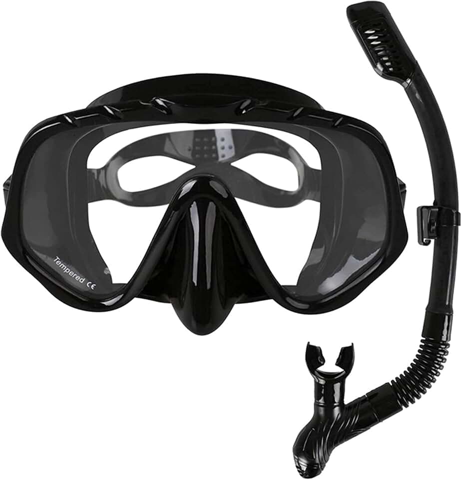 Diving mask Snorkelling Mask Professional Underwater Diving Mask Wide Vision Watersports Equipment with Anti-Fog One-Piece Lens Masks