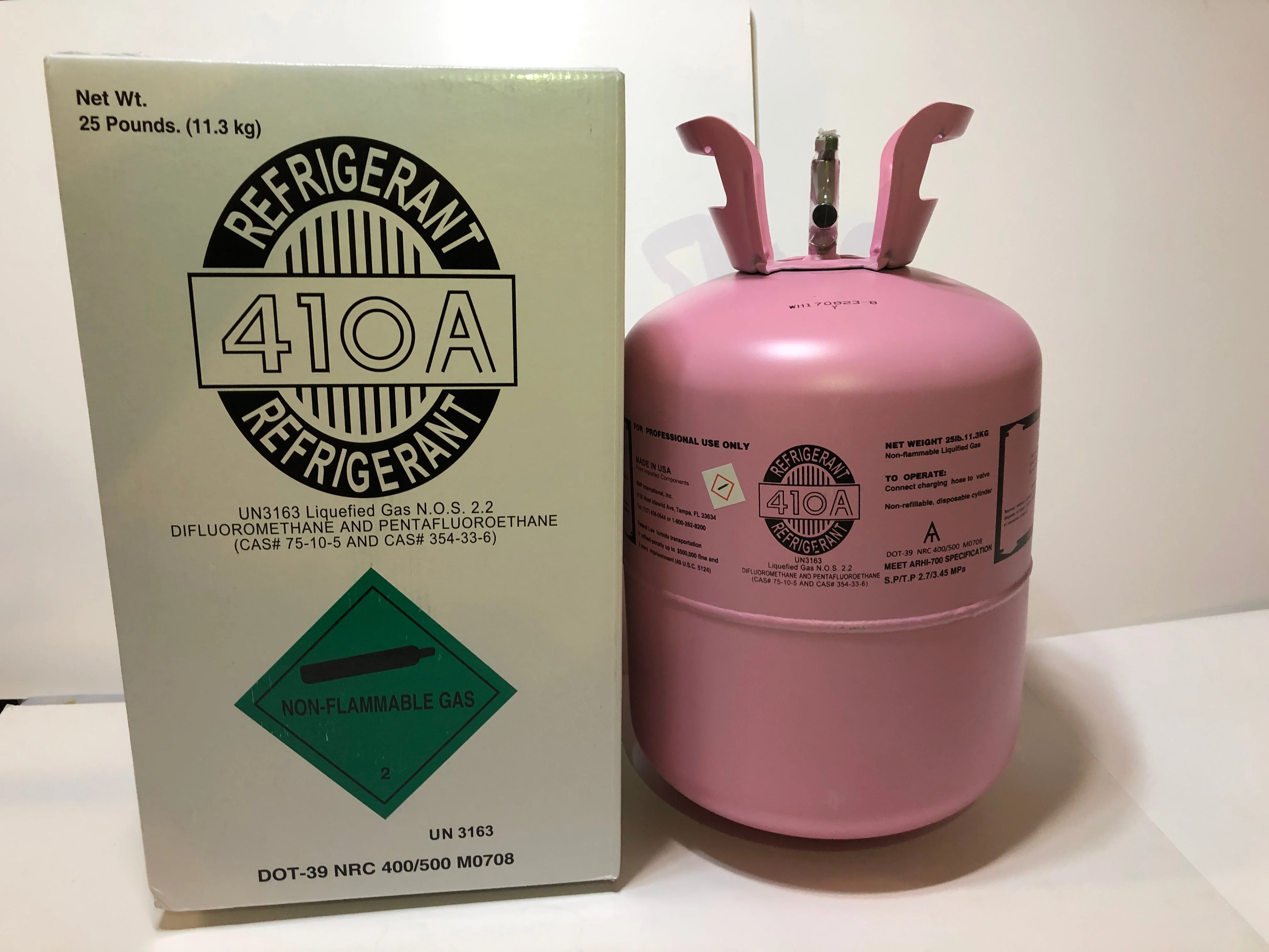 R-410A Refrigerant 25lb of Freon Net Weight 35lb - New Sealed - HVAC