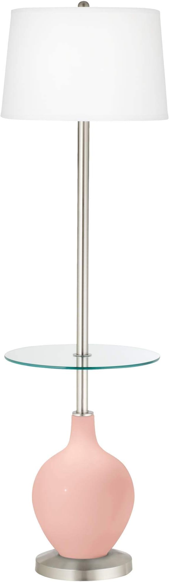 Color + Plus Rose Pink OVO Tray Table Floor Lamp