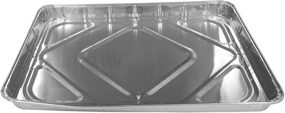 HFA 2063, Half-Size Aluminum Foil Baking Sheet Cake Pans, Take Out Baking Disposable Foil Containers (100)