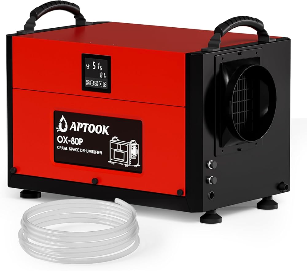 140 Pint Commercial Dehumidifier, Crawl Space Dehumidifier with drain Hose for Basements, Flood Repair Water Damage Restoration, Auto Defrost, Memory Starting