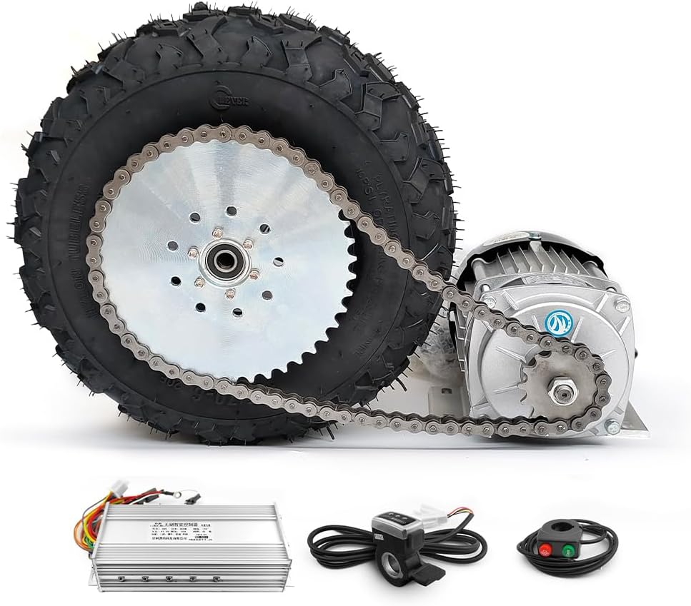 L-faster 48V 500W 750W Chain Drive 14.5 Inch Wheelbarrow Trolley Brushless Geared Motor Wheel Kit