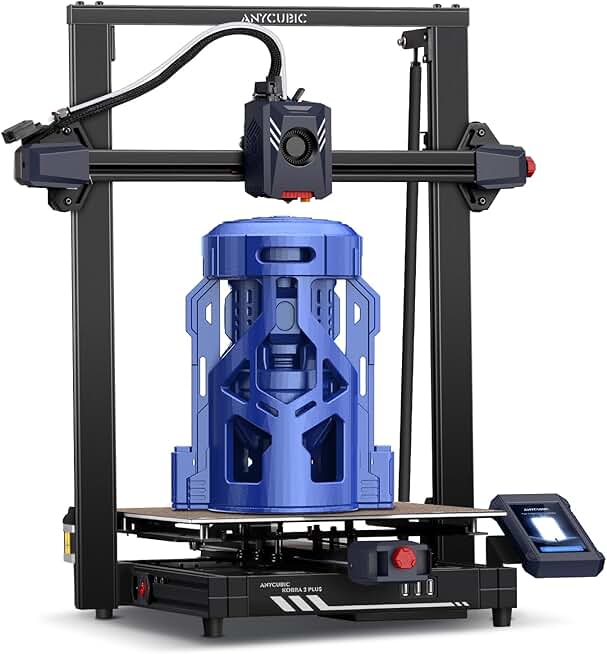 Anycubic 3D Printer Kobra 2 Plus, 500mm/s High-Speed Printing with Dual Z-Axis New Structure Anycubic APP Intelligent Control Large 3D Printer Upgraded Auto Leveling, Printing Size 320 * 320 * 400mm
