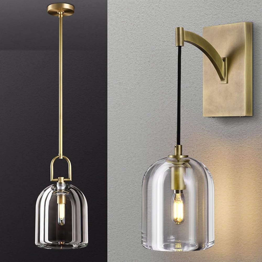 Crystal Pendant Light, Modern Brass Pendant Lights Kitchen Island;Modern Crystal Wall Sconce,Brass Wall Sconce,Bathroom Sconces,Indoor Gold Sconces Wall Lighting