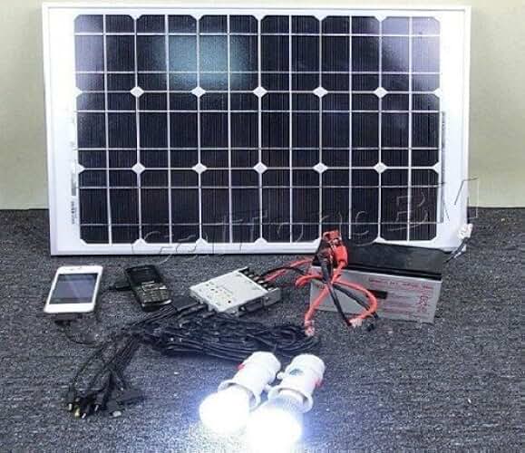 Gowe 30W Solar Panel Kit System, Including: 20w Solar Panel, 5A Omnipotence Integration Controller, 2pcs Led Lamp, Mobile Charger