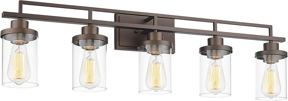 Emliviar 5-Light Rustic Vanity Light Fixture for Bathroom, 36