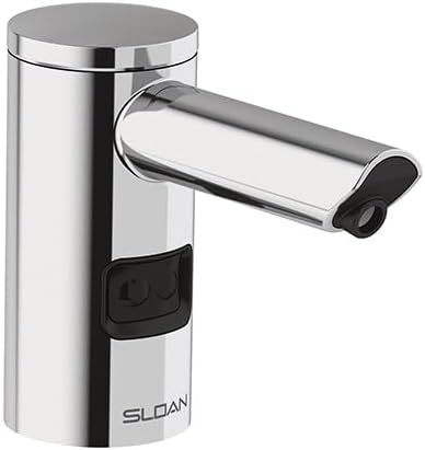 Sloan ESD-2000 Deck-Mounted Foam Soap Dispenser - Infrared Sensor Activated, Polished Chrome Finish, Battery Powered, Modular One-Piece Construction, 3346089