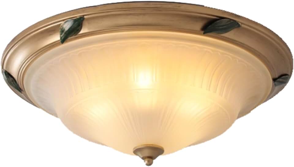 American Retro Flush Mount Ceiling Lamp,Indoor Lighting Fixture,Frosted Glass Lampshade Ceiling Light,Bedroom, Study, Dining Room, Corridor Decorate Ceiling Lamps/Medium