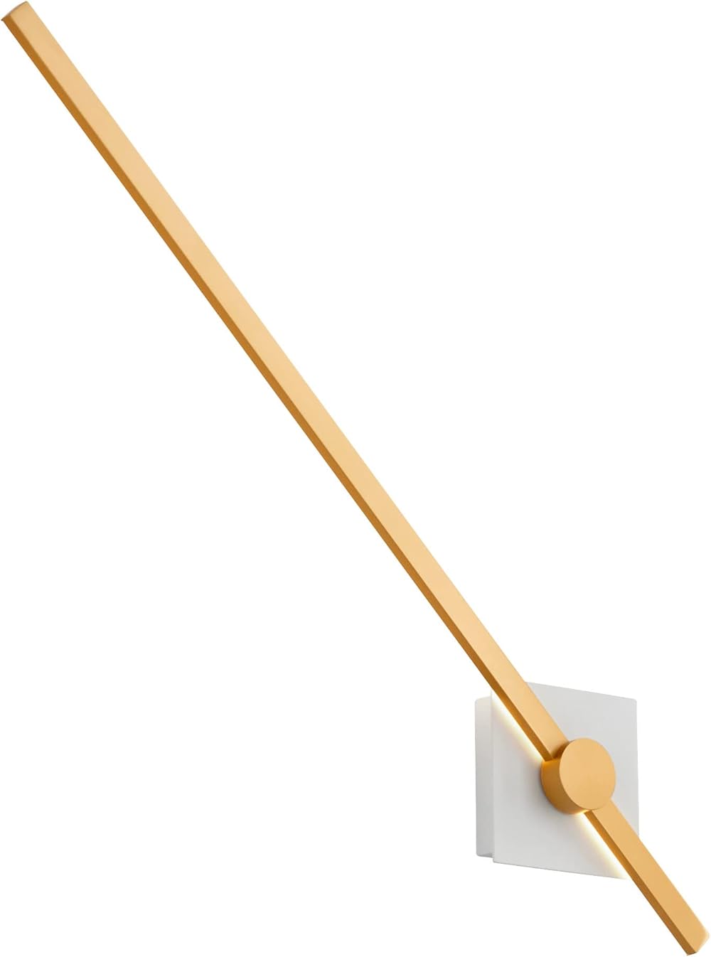 Oxygen 3-51-650 Zora LED 32 Inch Dimmable Wall Sconce | 3000K | White/Industrial Brass | Modern Contemporary Light Fixture | One Wall Sconce