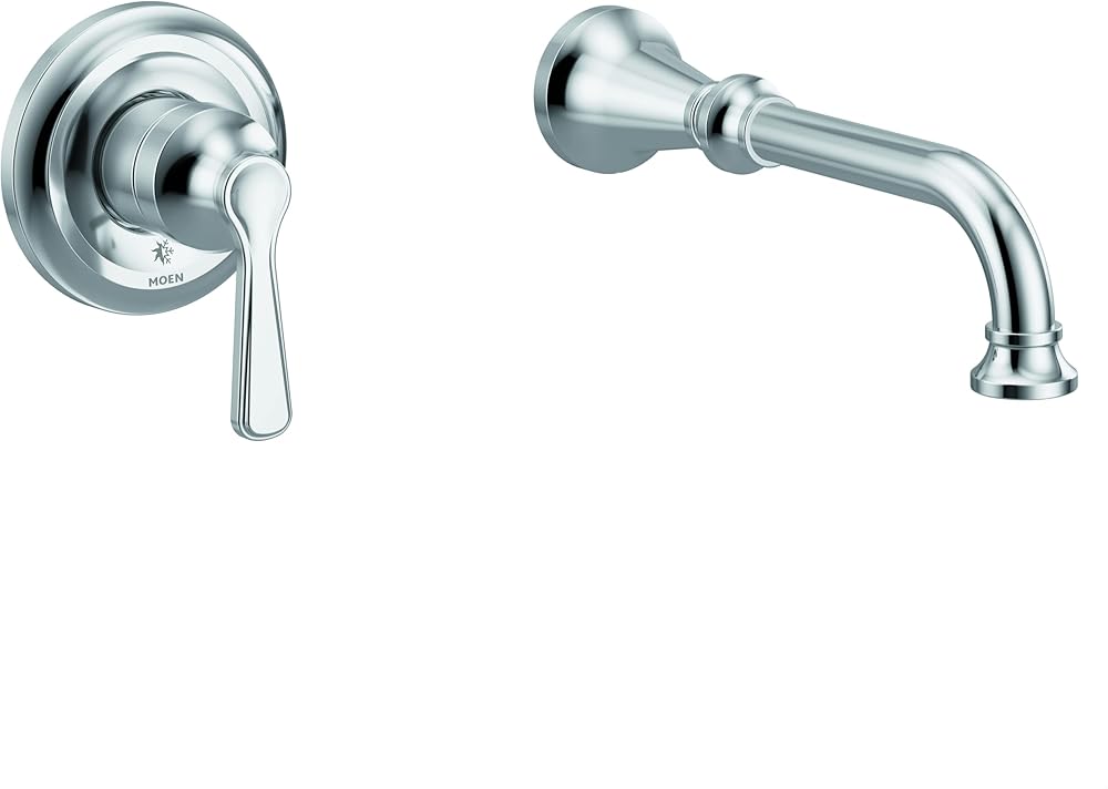 Moen WTS44501 Colinet Single Handle Wall Mount Filler High Flow Tub Faucet with 10