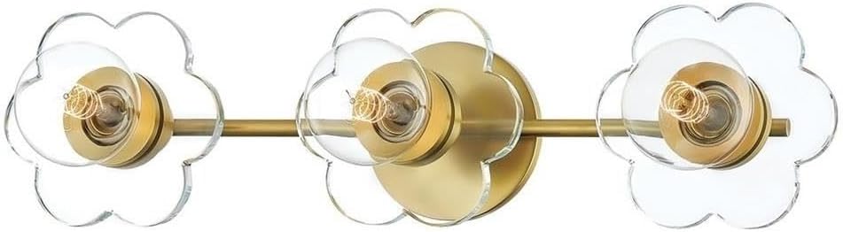 MITZI HUDSON VALLEY LIGHTING Alexa-Three Light Bath in Style-22 Inches Wide by 6 Inches High-Aged Brass Finish