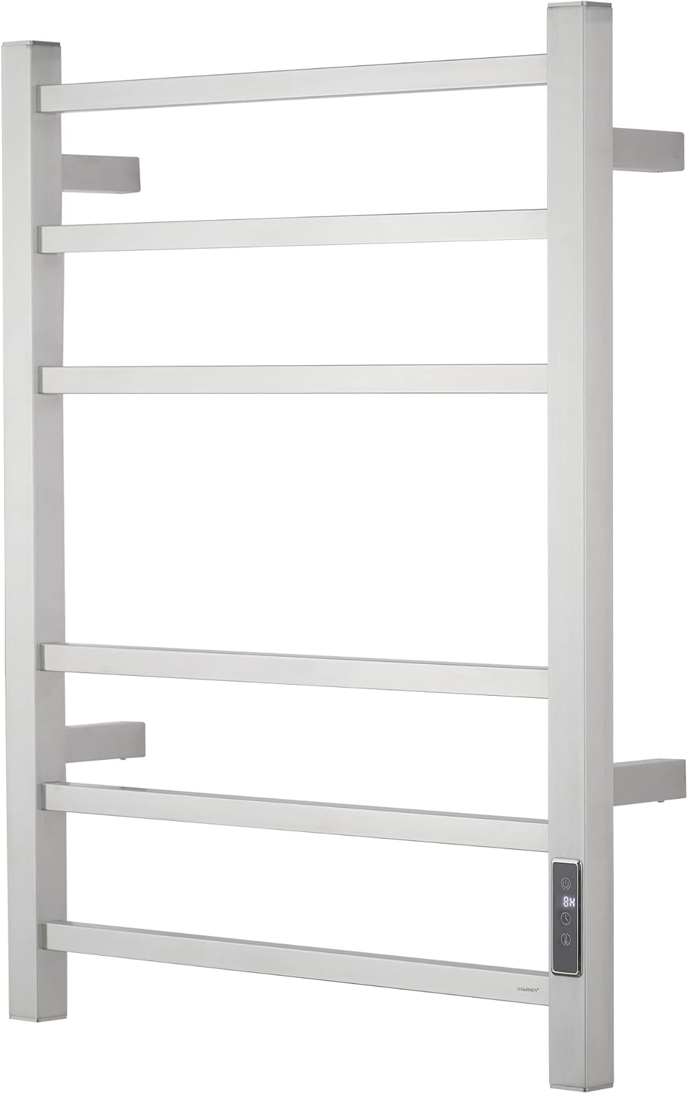 Towel Warmer with Built-in Timer ETW13CS for Bathroom Wall Mounted Bath Towel Heater Plug-in Electric Heated Towel Rack Brushed