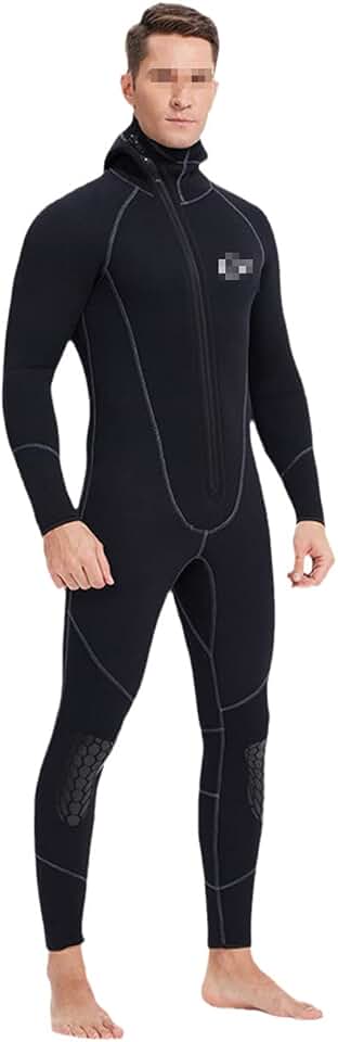 Men Scuba Diving Suit, 5Mm Swimwear Wetsuit, with Front Zipper Spearfishing Snorkeling Wet Suit, Diving Suits Keep Warm