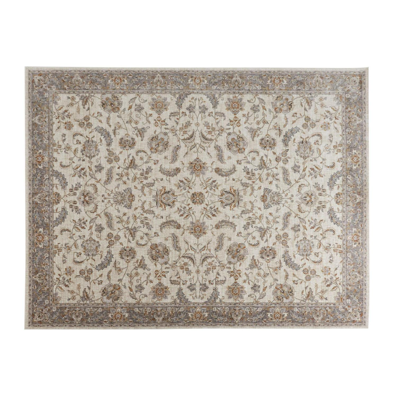 allen + roth Elizabeth Floral 8 X 10 (ft) Ivory Indoor Floral/Botanical Area Rug