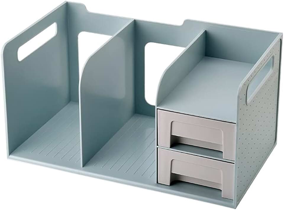 Desktop Multifunctional Bookshelf Storage Rack Office Drawer Type File Shelf Holder Creative Book Stand