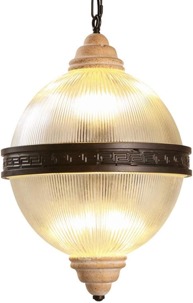 -Lamp Chandeliers Light Lamp Chandelier, 3W Led Transparent Glass round Bar Chandelier Modern Minimalist Creative Cafe Living Room Chandelier [Energy Class a +],Yellow Light