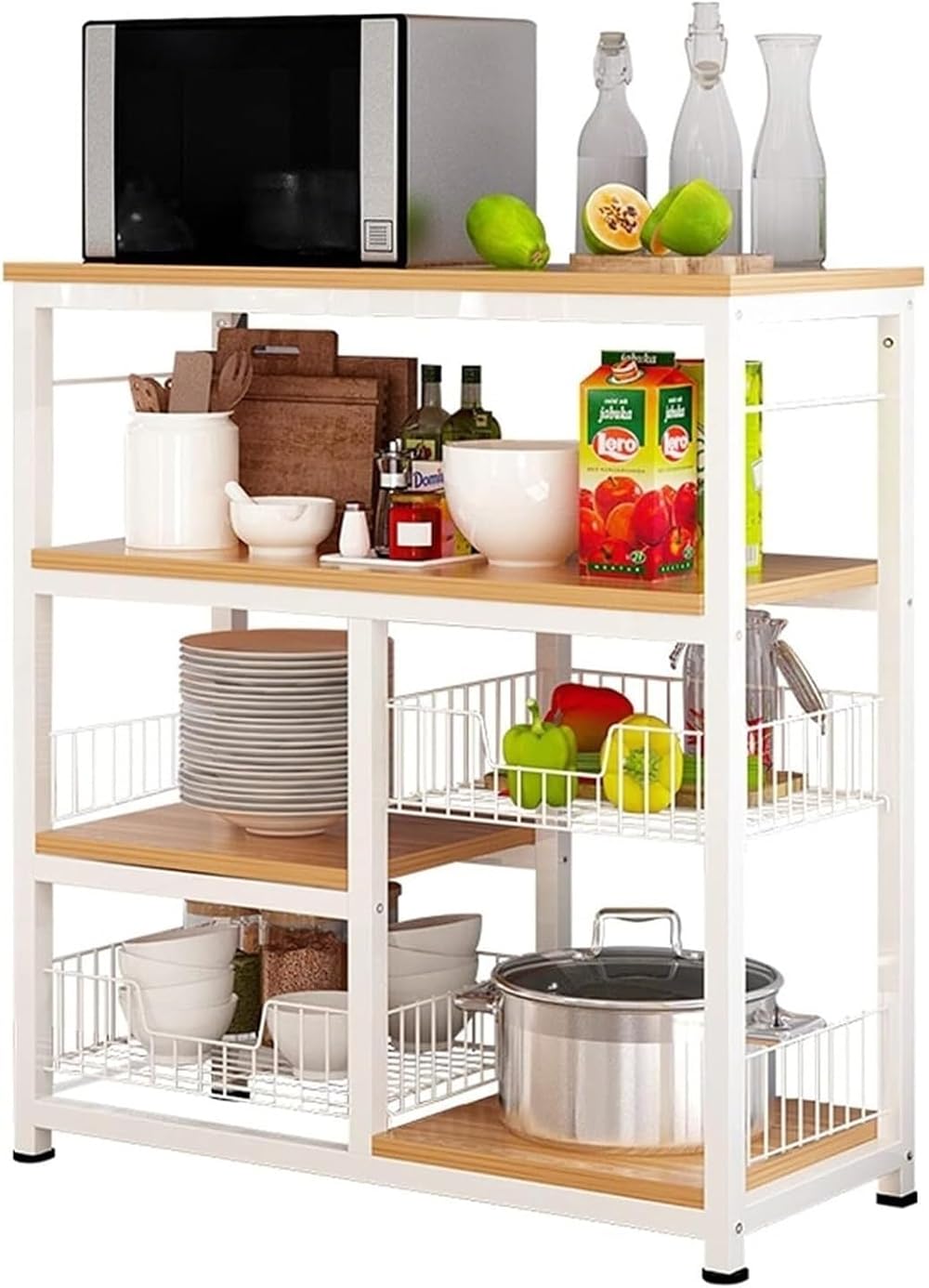 Microwave Stand Microwave Oven Rack Microwave Rack 4 Tier Microwave Oven Rack Kitchen Shelf Landing Microwave Stand Houme Condiment Rack Multipurpose Shelf Shelves Microwave Shelf Microwave Stand Shel