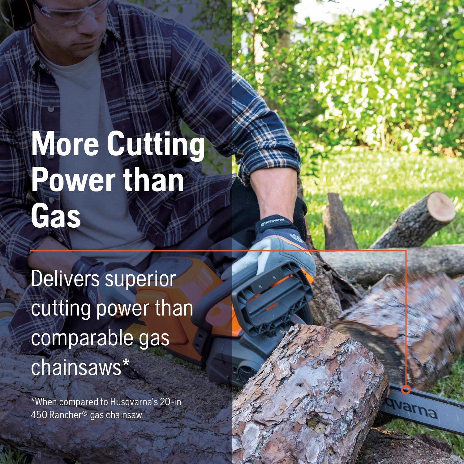 Husqvarna Power Axe 350i 40-volt 18-in Brushless Battery 7.7 Amp 7.5 Ah Chainsaw (Battery and Charger Included)