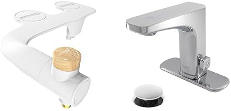 Bathroom Refresh Bundle Includes (1) Bio Bidet by Bemis Essential Bidet Attachment and (1) Grove Motion Activated Hands Free Bathroom Faucet in Chrome Finish
