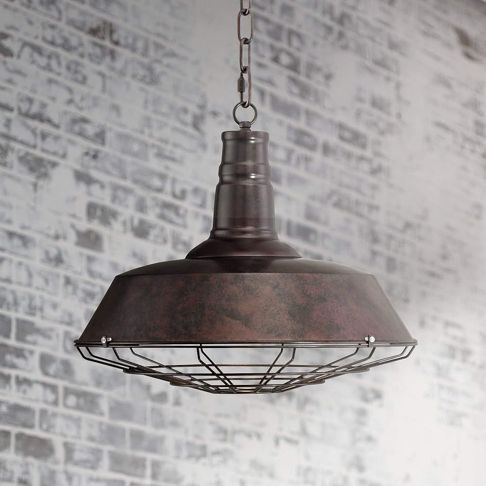 Franklin Iron Works Tiedra Rust Bronze Pendant Lighting Fixture 18 1/4