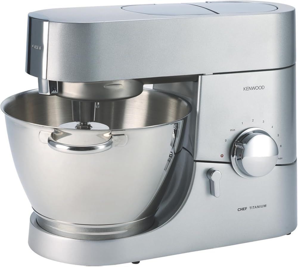 Kenwood Chef Titanium Kitchen Machine, Stainless Steel - 5 qt - Kitchen Mixer - 800W Motor & Electronic Variable Speed Control - Includes Dishwasher-Safe Work Bowl & Three Mixing Tools