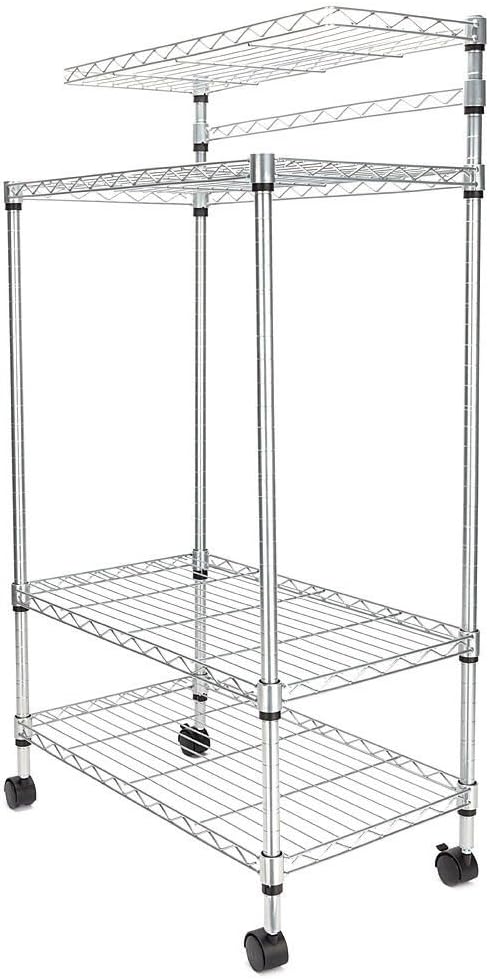 Adjustable Kitchen Bakers Rack Shelf Microwave Oven Stand Storage Cart 4 Layer
