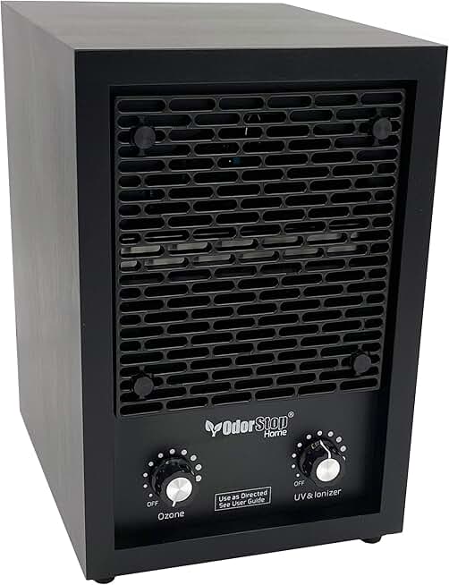 OdorStop OSAP3700 6-in-1 HEPA Air Purifier/Ozone Generator with UV, Active Carbon, TiO2, Ionizer and 3 Ozone Plates and Remote Control
