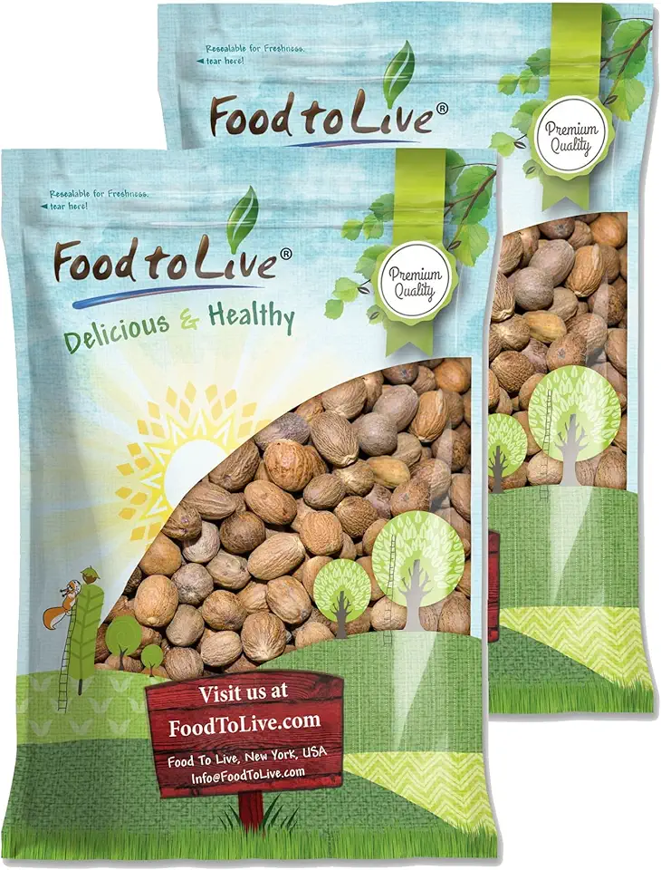 Whole Nutmeg, 16 Pounds – Aromatic Spice, Pure. Warm, Nutty Flavor. Rich in Antioxidants, Essential Oils. Perfect for Spice Blends. Pairs Well with Sweet, Savory Dishes, and Hot Beverages