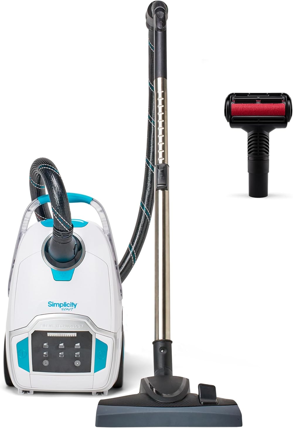 Simplicity Vacuums Scout Upholstery Vacuum Cleaner and Pet Hair Tool Bundle, Use Pet Vacuum Cleaners for Pet Hair on Couch and to Vacuum Hardwood Floor, Rugs and Above Floor Areas