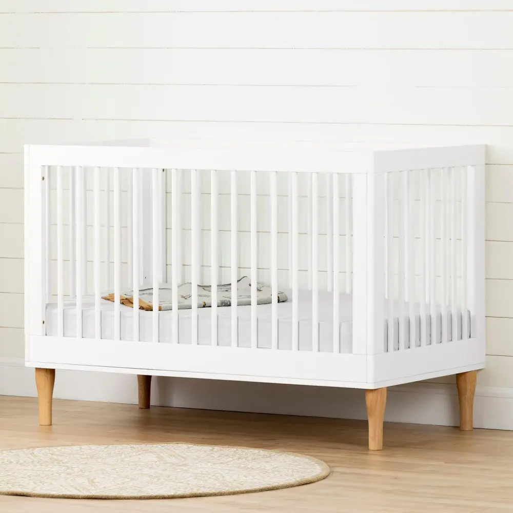 South Shore Balka Bohemian Baby Crib, White