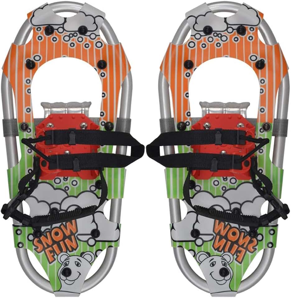 Snow Terrain Snowshoes, Kids Snowshoe | Lightweight Aluminum Alloy All Terrain Snow Shoes with Adjustable Bindings for Boys/Girls Up to 100Lbs