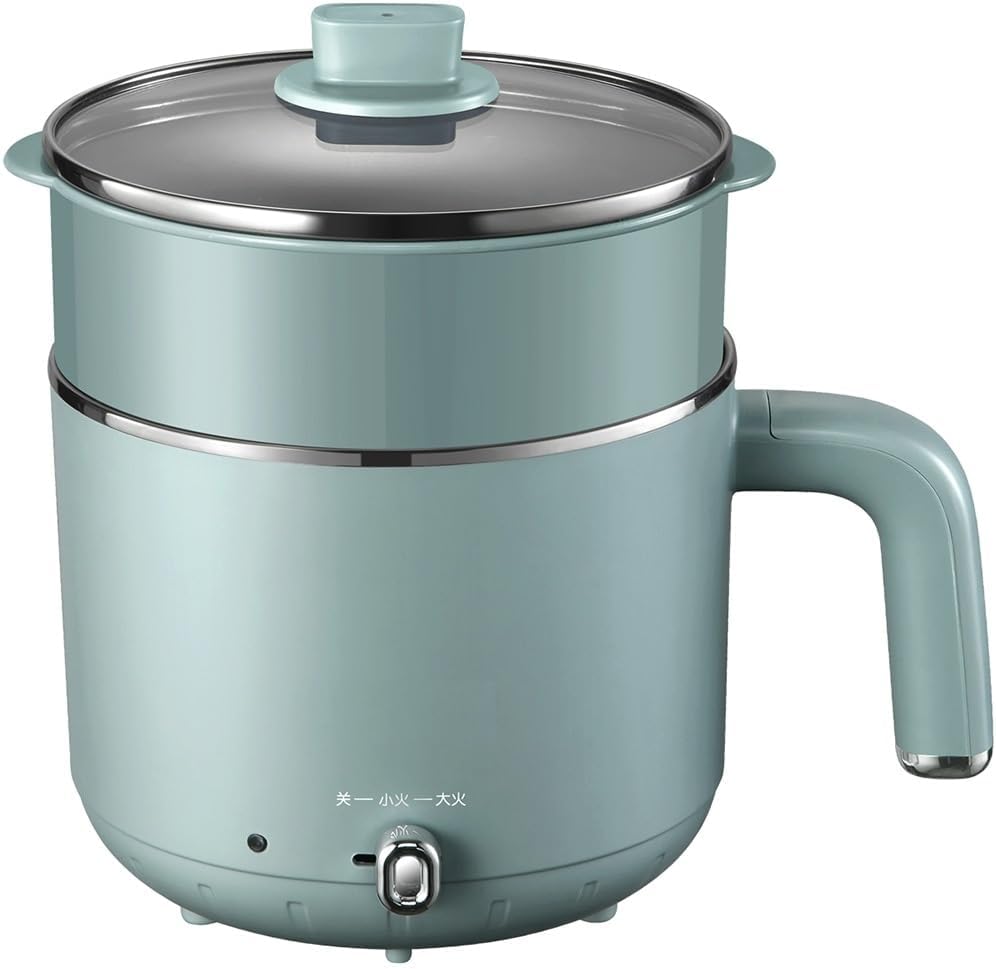 Occus 220V Electric Rice Cooker 1.2L Mini Stainless Steel Inner Portable Electric Hotpot Cooker Household Pot Multi Cooker