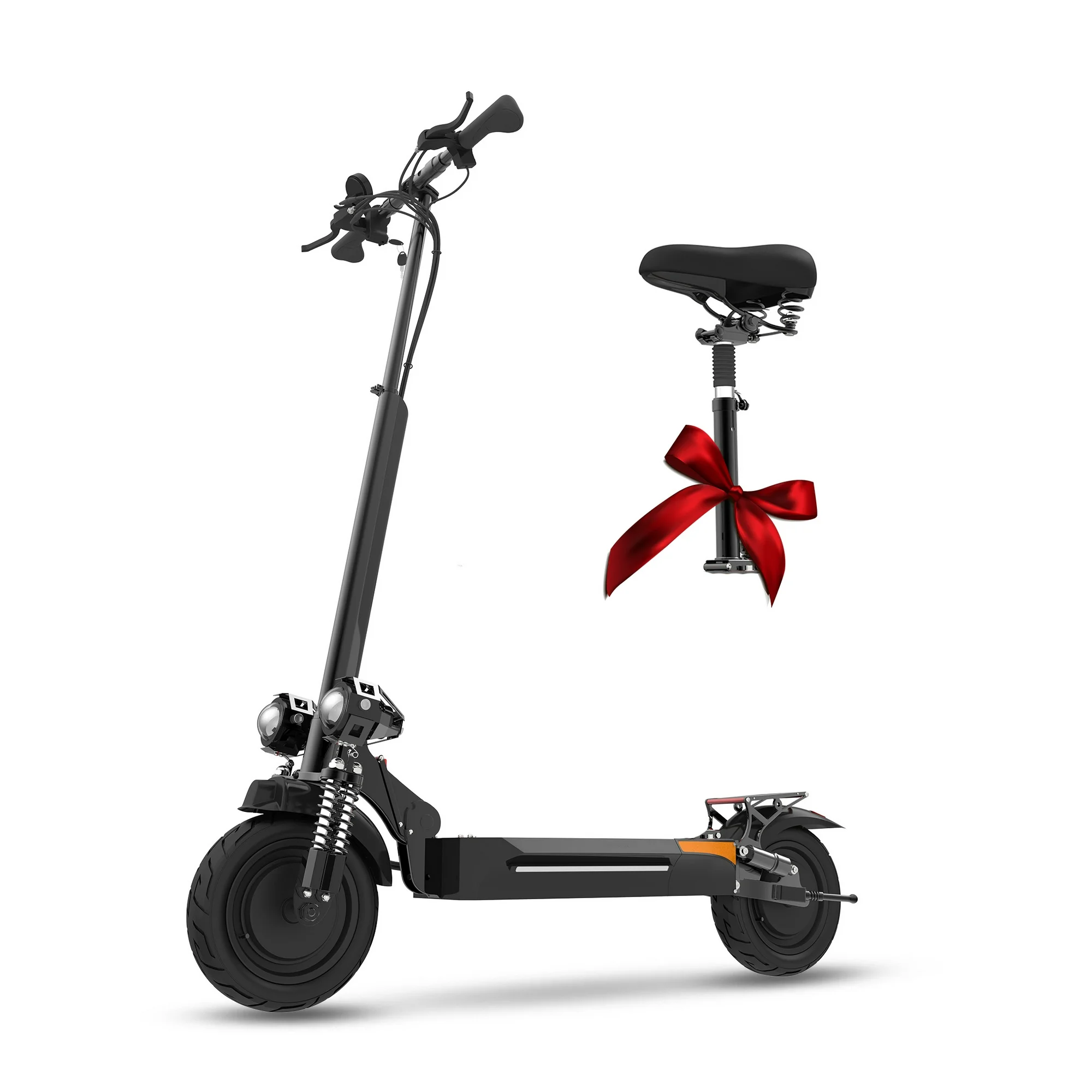 2400W Electric Scooter with Seat 48V 18Ah Electric Kick Scooter, Max 40 mph & 40 Mile Range Commuting E-Scooter, Dual Brakes, Adjustable Seat & Handlebars, Cruise Control Foldable Scooter for Adults