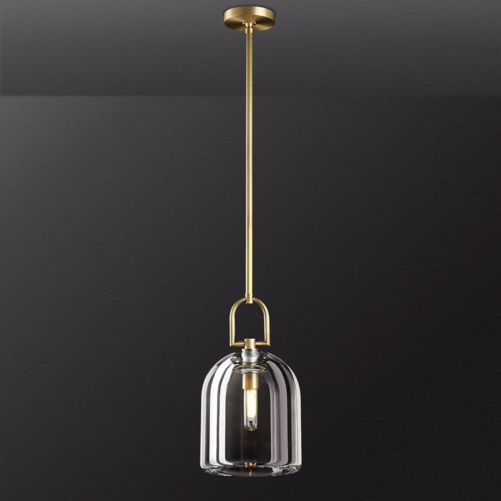 Crystal Pendant Light, Modern Brass Pendant Lights Kitchen Island, Kitchen Pendant Lighting Over Island, Glass Pendant Light Fixtures, Dining Room Chandelier, E12 Bulb Included