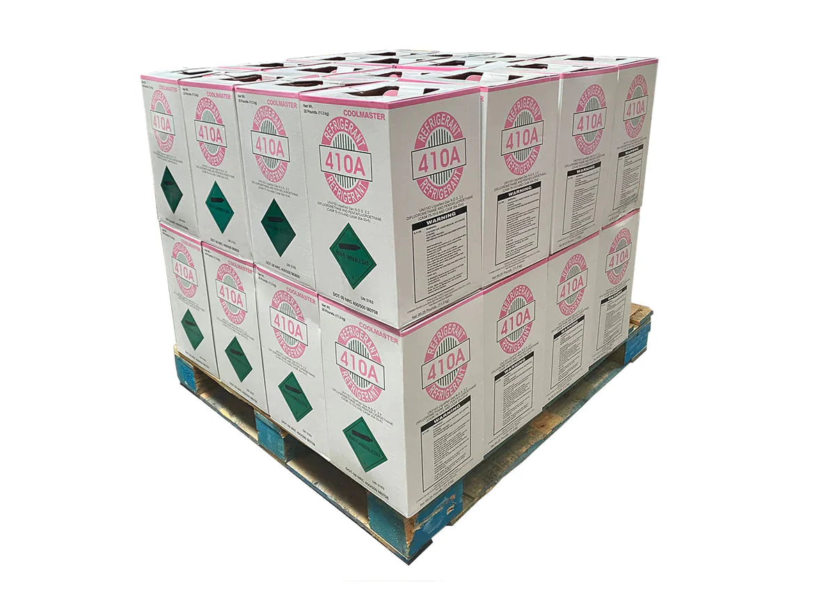 1 Pallet of R410A Refrigerant 40 Jugs x 25lb Cylinders
