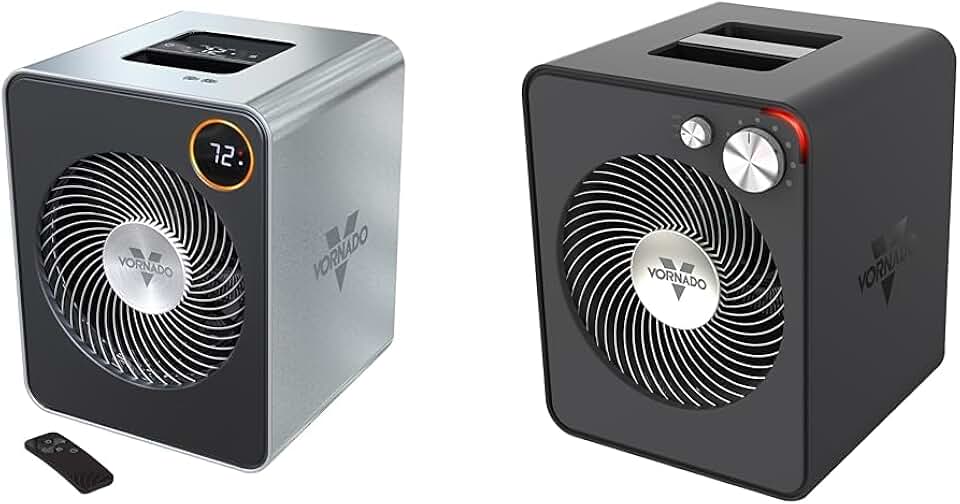 Vornado VMHi600 Whole Room Metal Space Heater, Digital Thermostat, Remote Control, 1500 Watts & VMHi300 Whole Room Metal Space Heater, Digital Thermostat, Remote Control, 1500 Watts