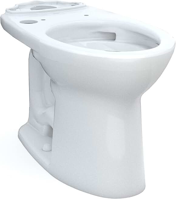 TOTO Drake Elongated Universal Height TORNADO FLUSH Toilet Bowl with 10 Inch Rough-In and CEFIONTECT, WASHLET+ Ready, Cotton White - C776CEFGT40.10#01