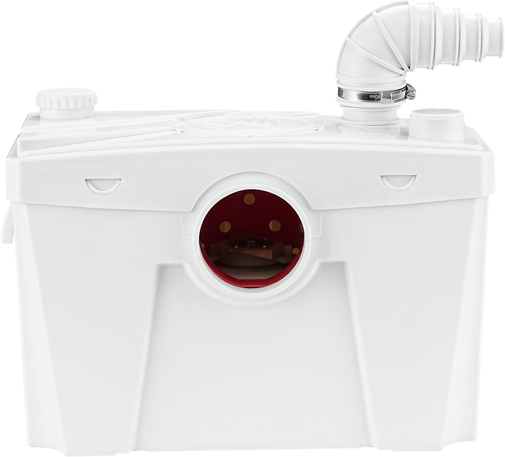 500W 110V Macerator Sewerage Pump with 4 Water Inlets for Upflush Toilet System Waste Water Marine Toilet Bathroom Disposal Laundry