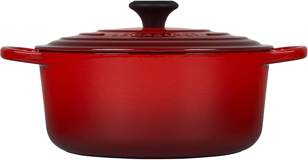 Le Creuset Enameled Cast Iron Signature Round Dutch Oven, 5.5 qt., Cerise