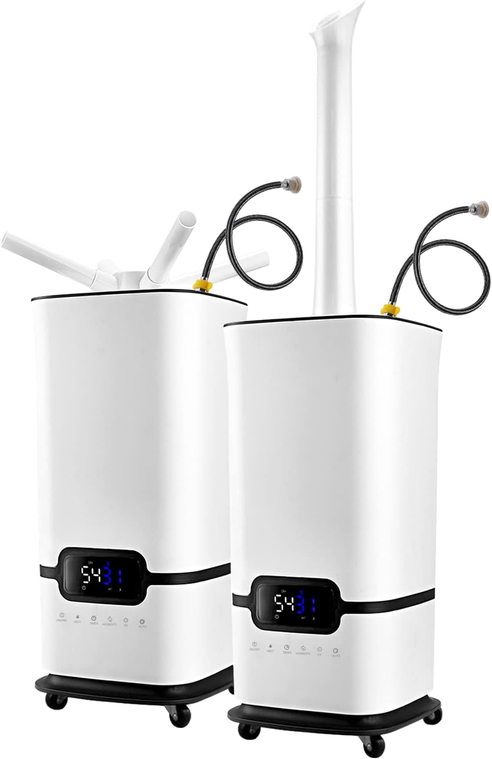 JIAWANSHUN Industrial Humidifier Commercial Humidifier with Water Pipe 1500ML/h Cool Mist Humidifier,1200sq.ft 17L/4.2Gals Whole House Humidifier Top Filled Humidifier for Large Room Green House