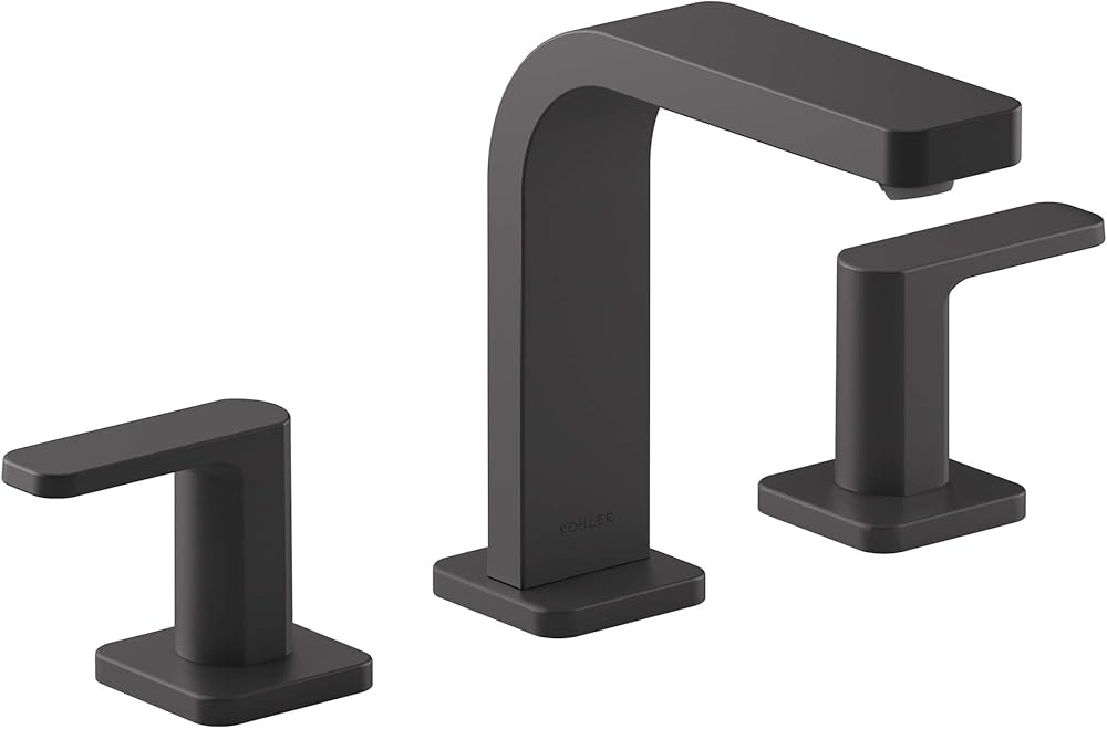 Kohler K-23484-4-BL Parallel Bathroom Sink Faucet, Matte Black