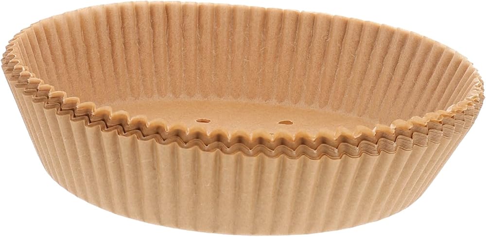 KJHBV 50 Pcs Air Fryer Paper Cupcake Baking Tray Non Stick Baking Pan Cake Baking Pans Microwave Liner Round Baking Paper for Air Fryer Baking Paper Liners Liner for Air Fryer The Paper