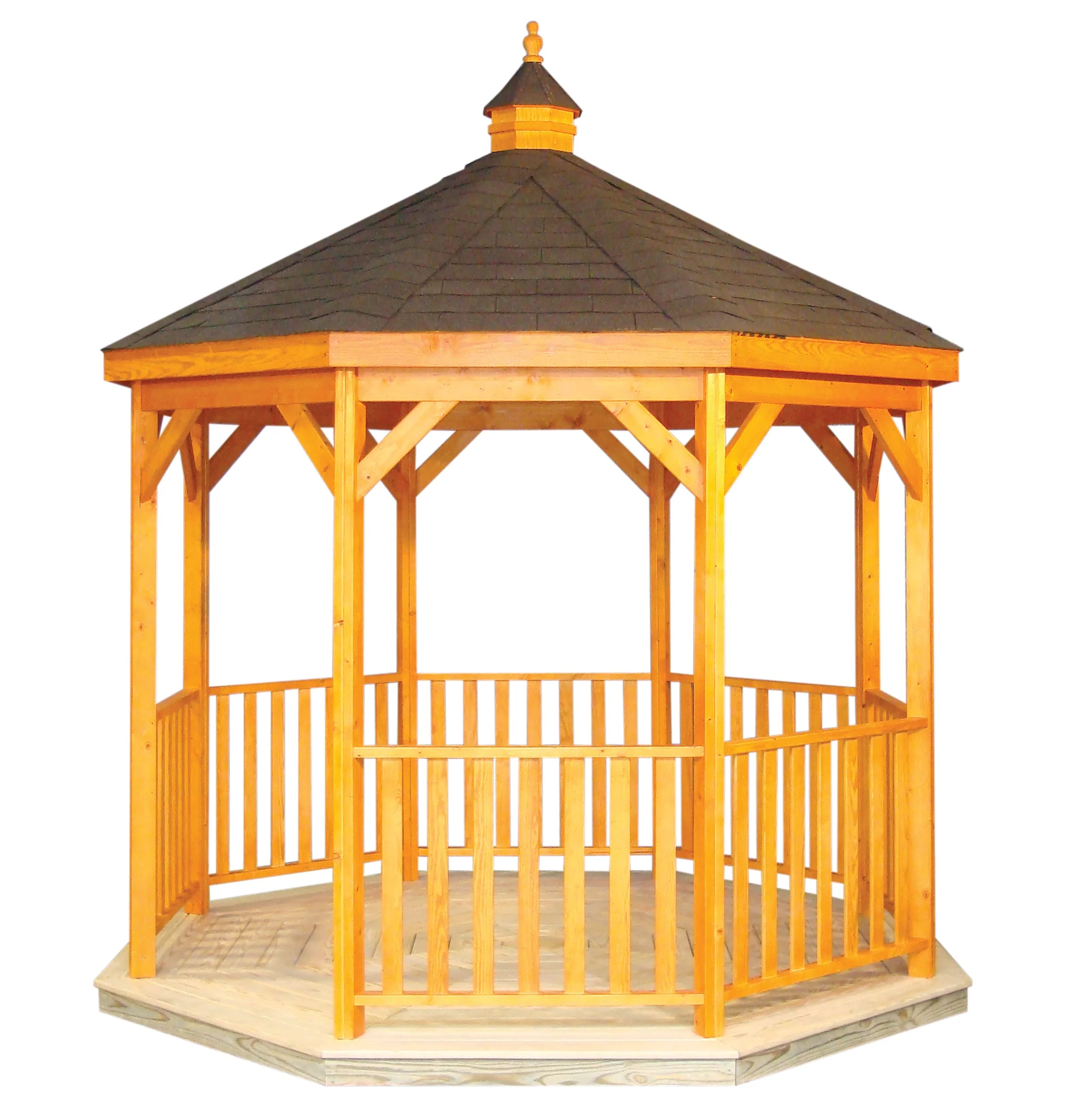 Amish Gazebos 10 Foot Wood Gazebo-In-A-Box with Floor