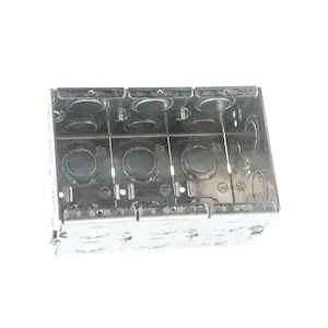 Steel City 3-Gang 71 cu. in. New Work Pre-Galvanized Metal Gangable Masonry Box