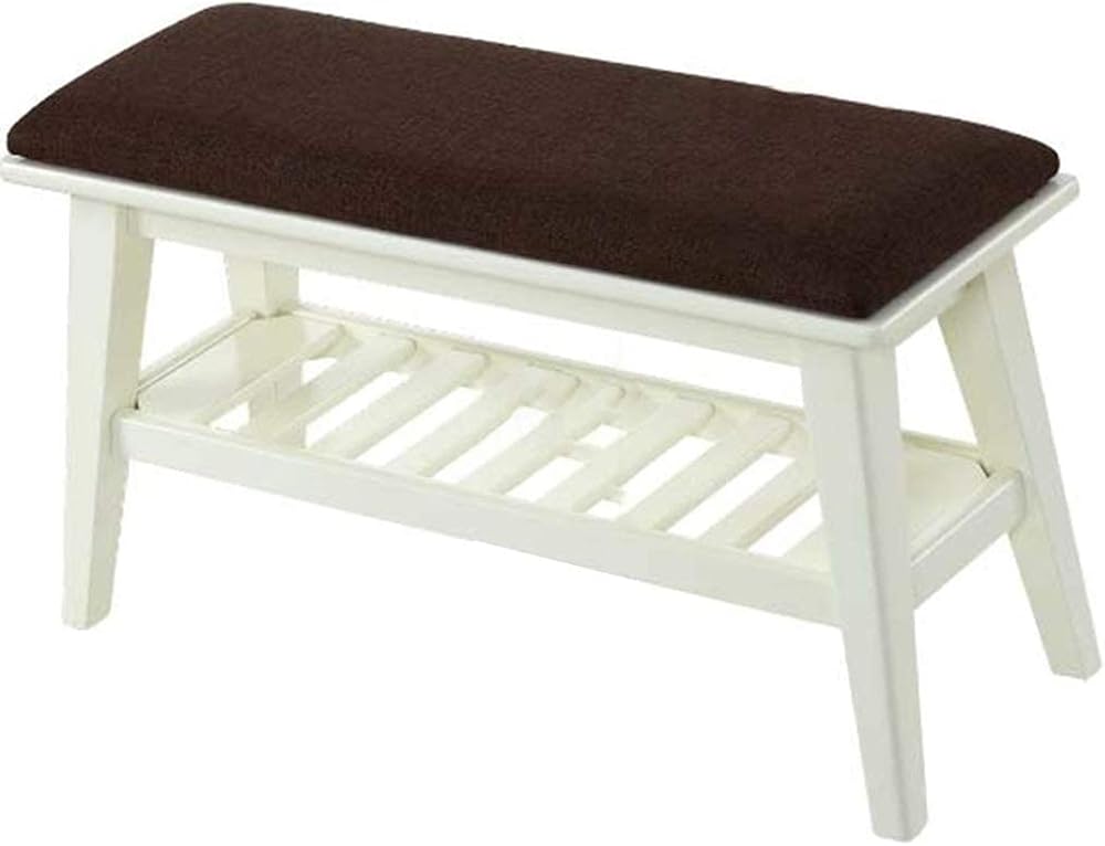 Shoe Storage Bench Entryway Hallway Furniture, Storage Benches Bedroom Bedside Locker Corridor Living Room Sofa Stool Door Shoe Rack Organization and Storage(White)