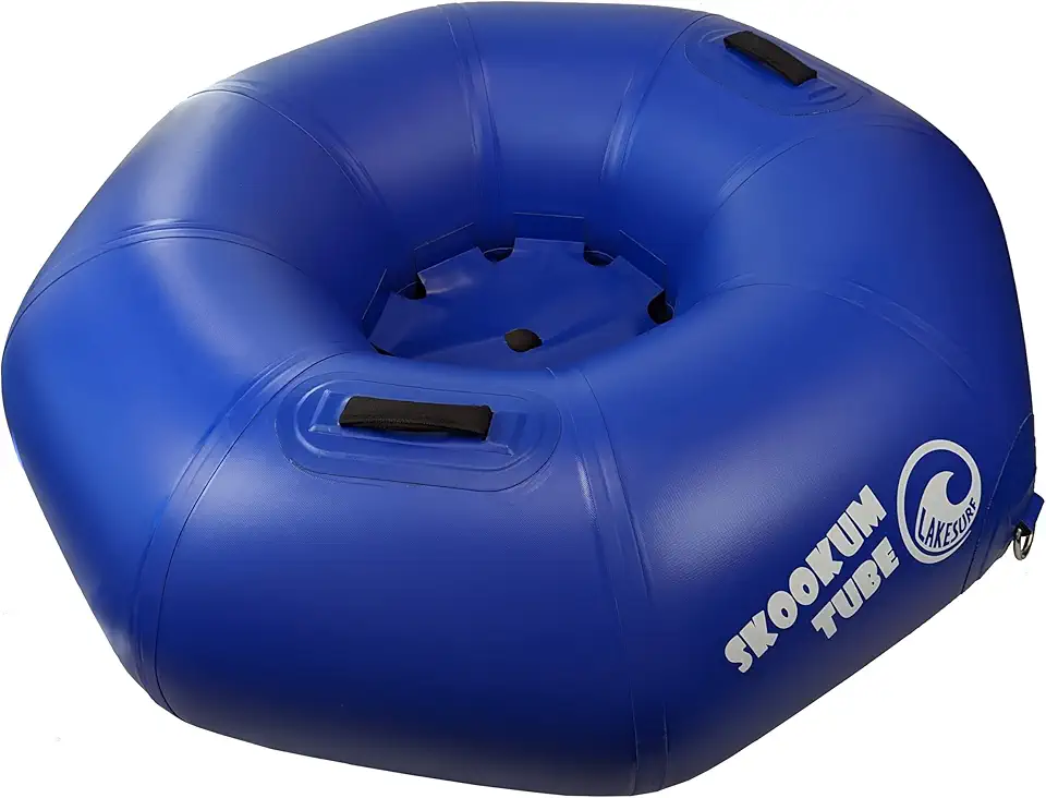 Skookum Tube - Ultra Rugged Snow Tube - Lightning Fast - River Raft Material and Construction - Tow Loop for Snowmobile - Ultimate River Tube in Summer