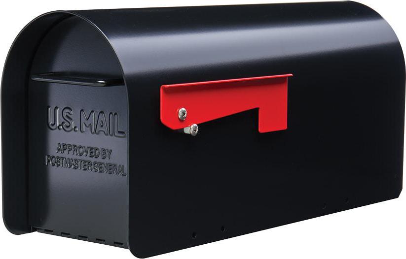 Architectural Mailboxes Post Mount Black Metal Standard Mailbox