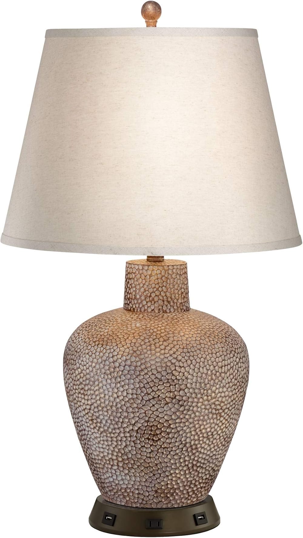 360 Lighting Bentley Southwestern Table Lamp with USB and AC Power Outlet Workstation Charging Base 29